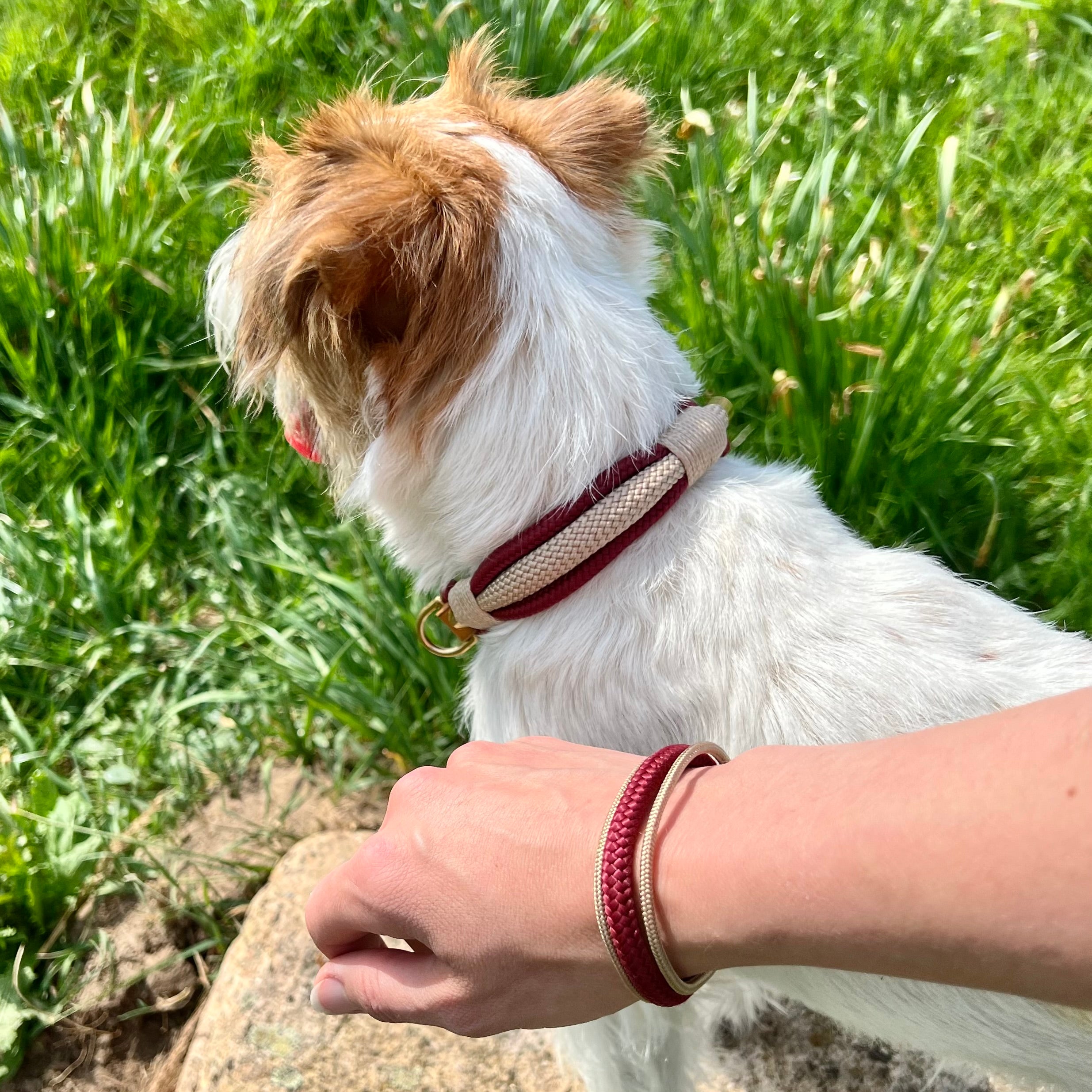 Armband „Nordlicht“ - Creme Bordeaux