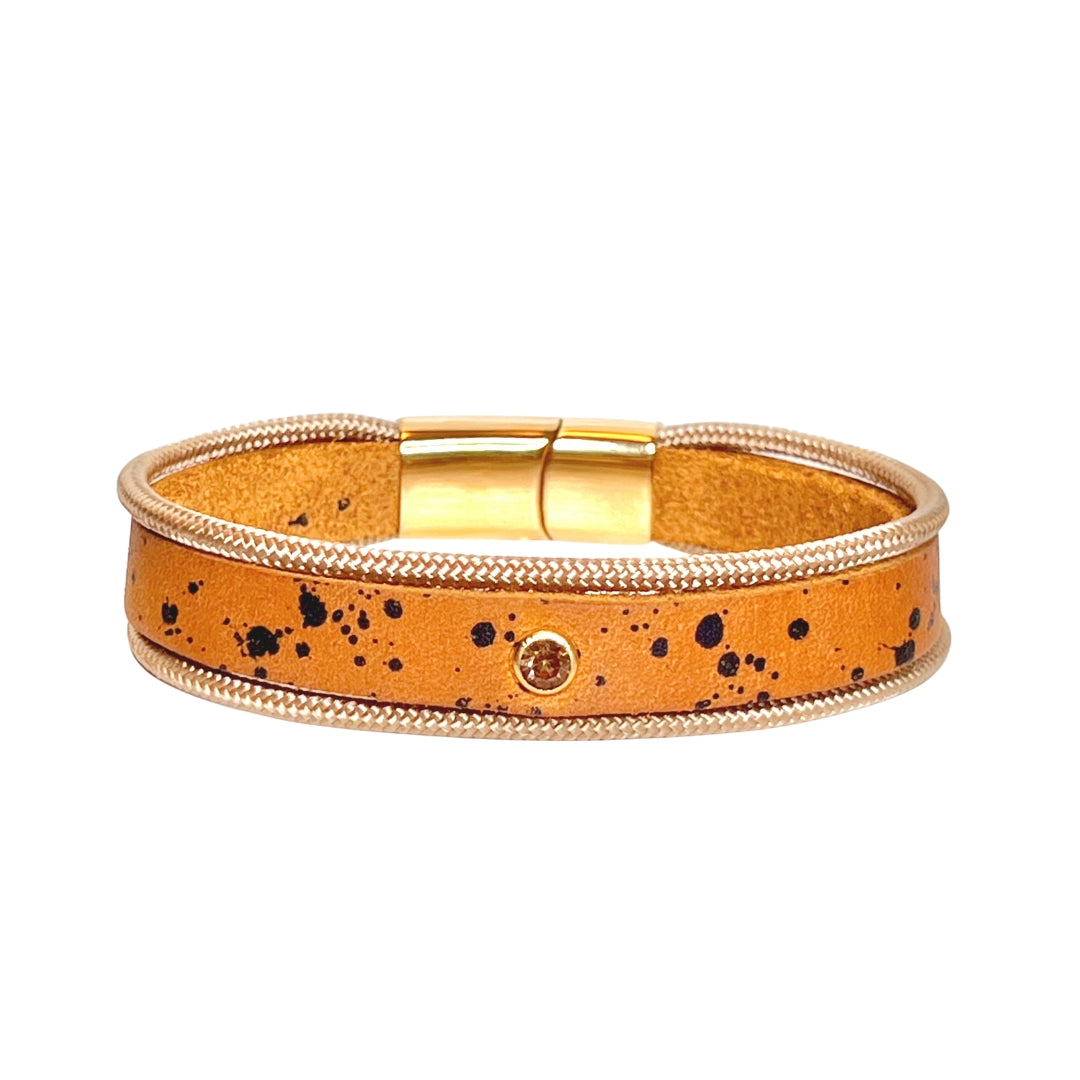 Armband "Cognac x blue Sprinkle" - Kreativ Kollektion
