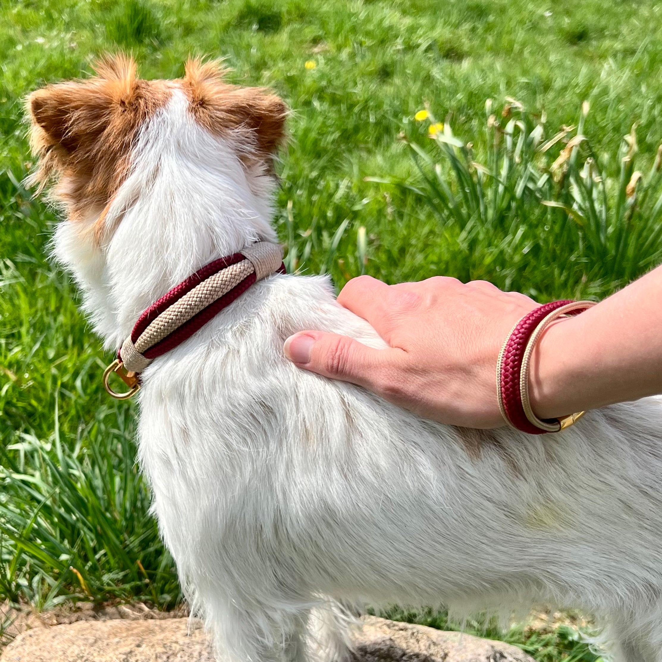 Armband „Nordlicht“ - Creme Bordeaux