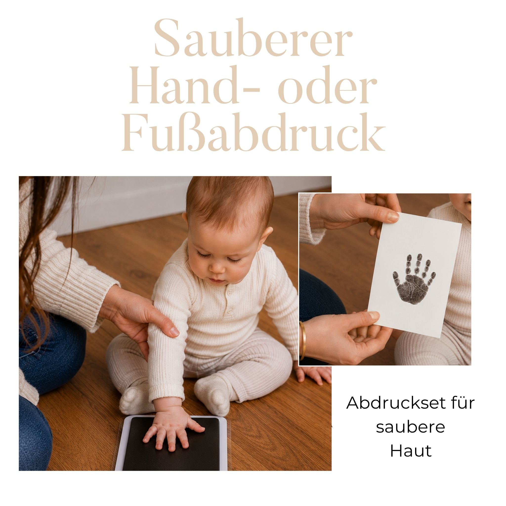 Baby Hand- & Fußabdruck Bilderrahmen personalisiert