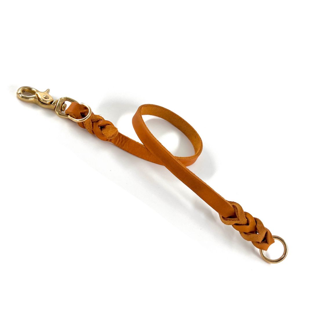 Switch & Style Leinen Adapter Koppelstück "Honiggold" - Cognac Leder