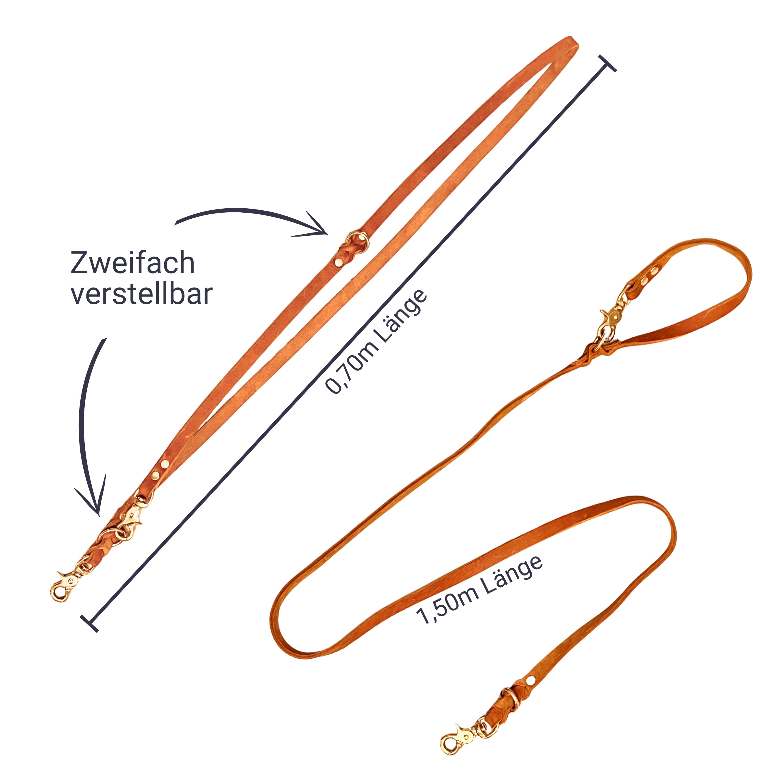 Leder Koppelleine - verschiedene Farben - Switch & Style