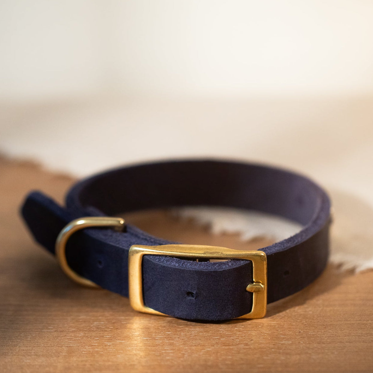Partnerlook Set - Tova - Marine Leder PUR - Halsband und Armband