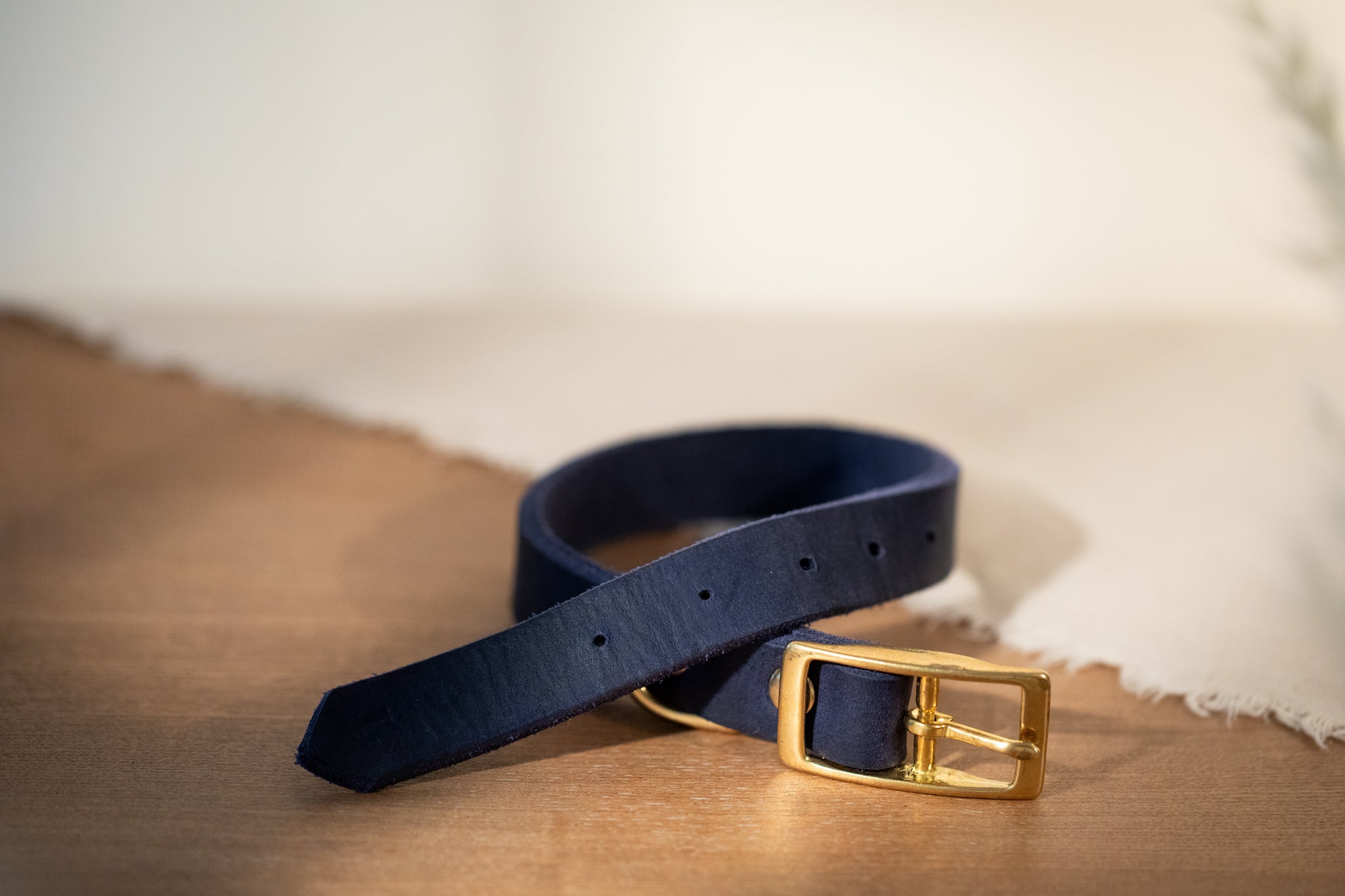 Partnerlook Set - Tova - Marine Leder PUR - Halsband und Armband