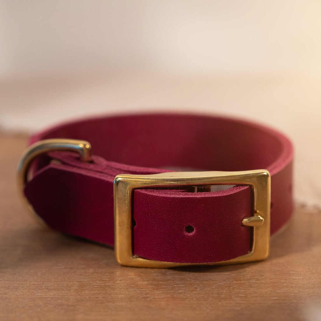 Leder Halsband Tova - Bordeaux Leder PUR