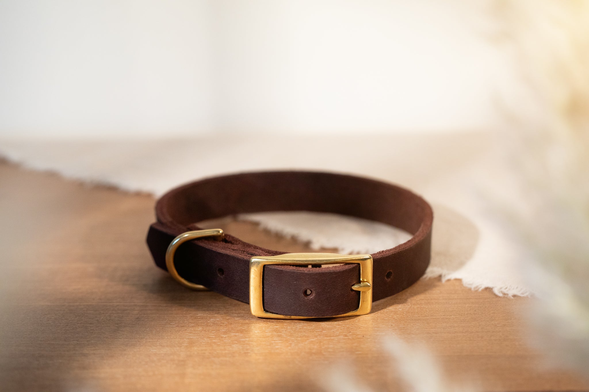 Partnerlook Set - Tova - Mocca Leder PUR - Halsband und Armband