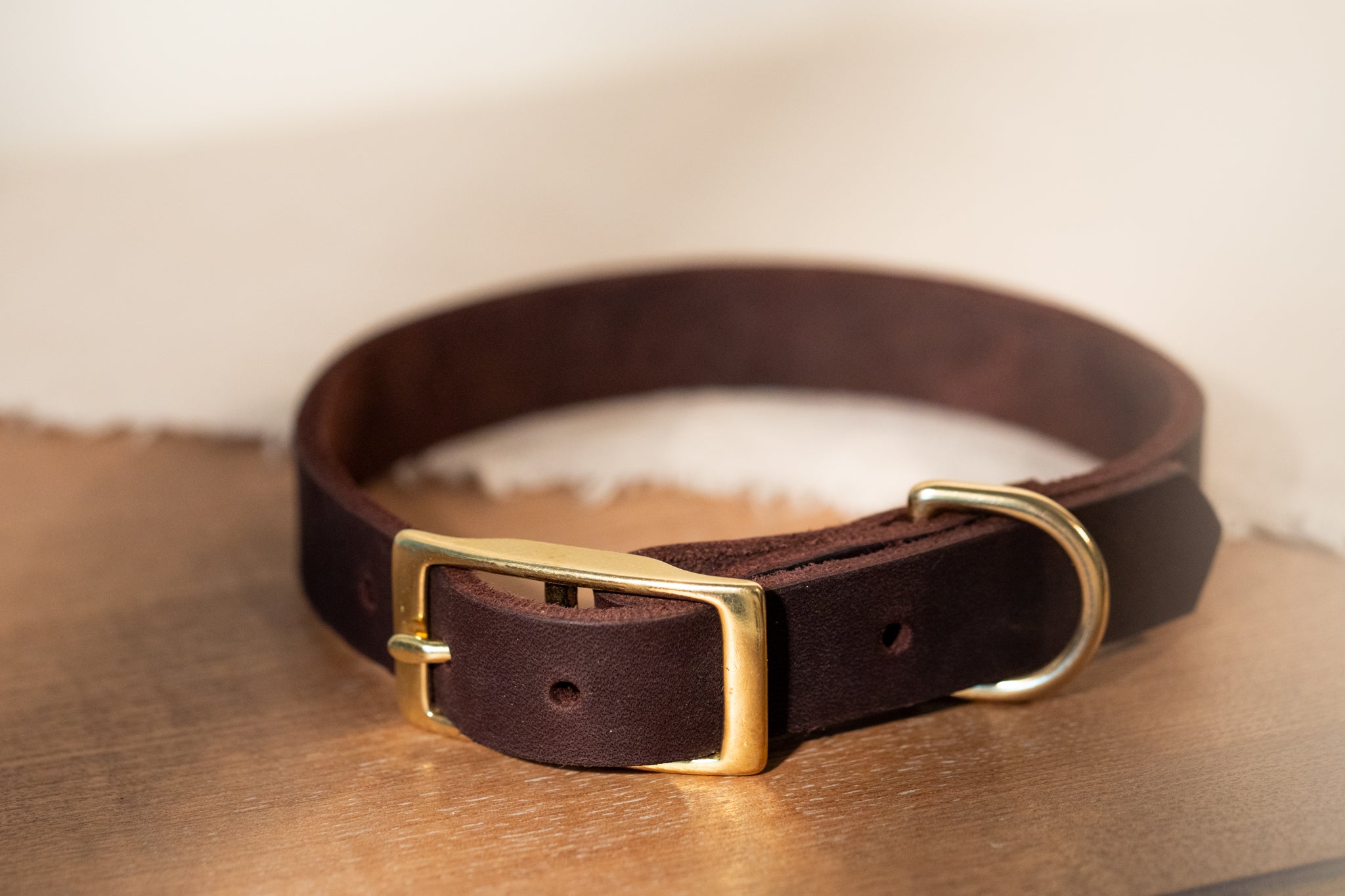 Partnerlook Set - Tova - Mocca Leder PUR - Halsband und Armband
