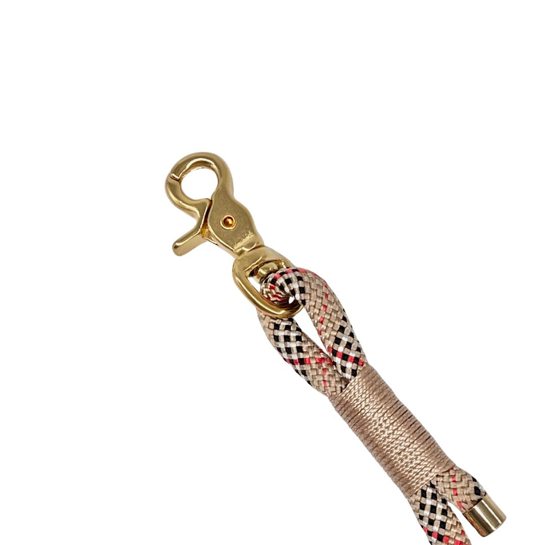 Switch & Style Leinen Adapter Koppelstück "Morgenrot" | Creme x rot x schwarz