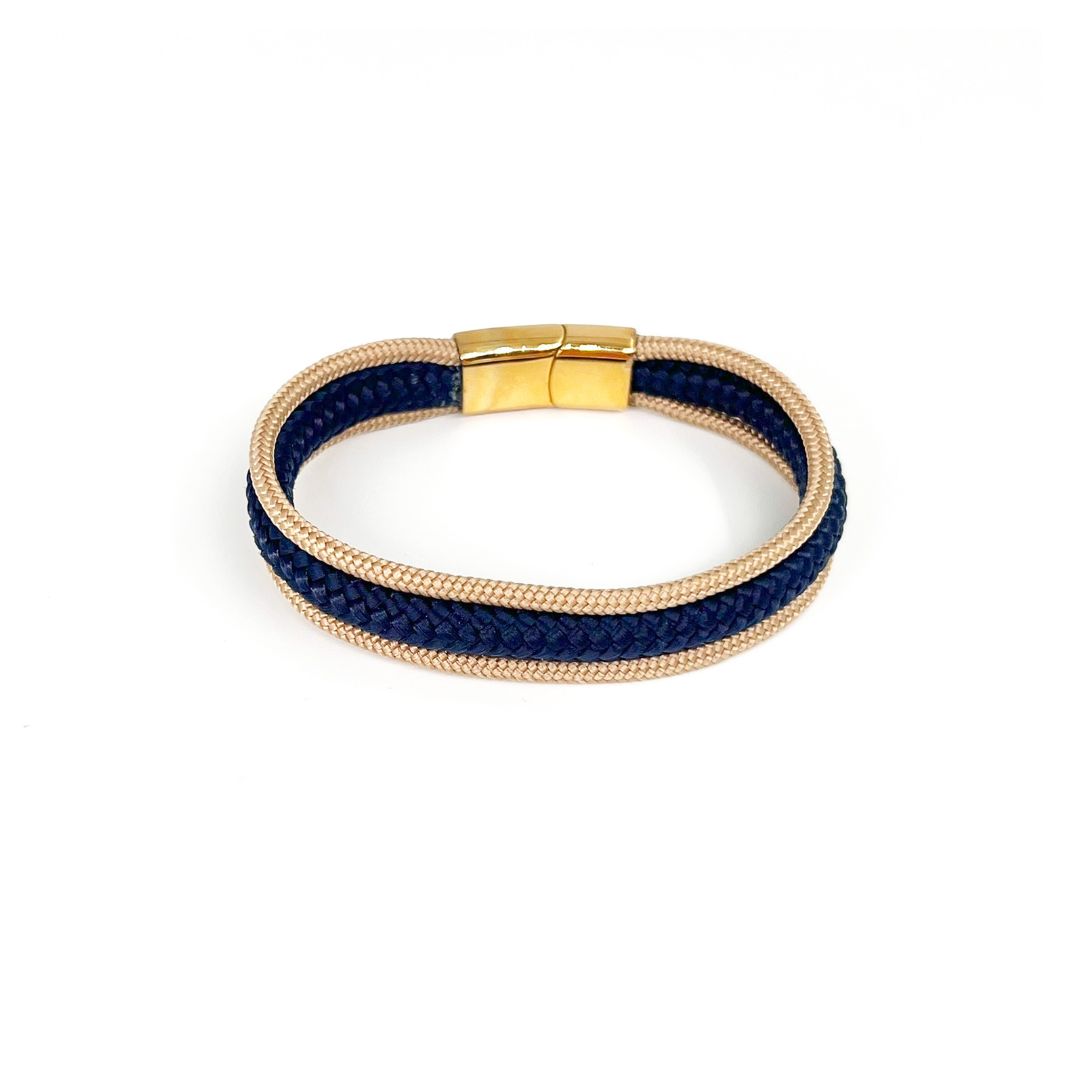 Armband „Nordlicht“ - Creme Dunkelblau