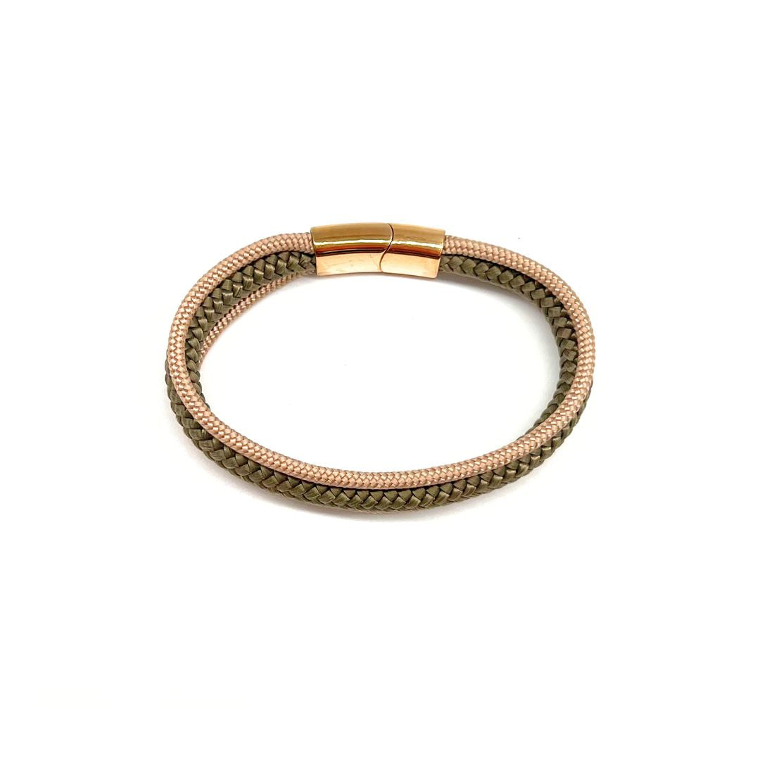 Armband „Nordlicht“ - Creme Oliv