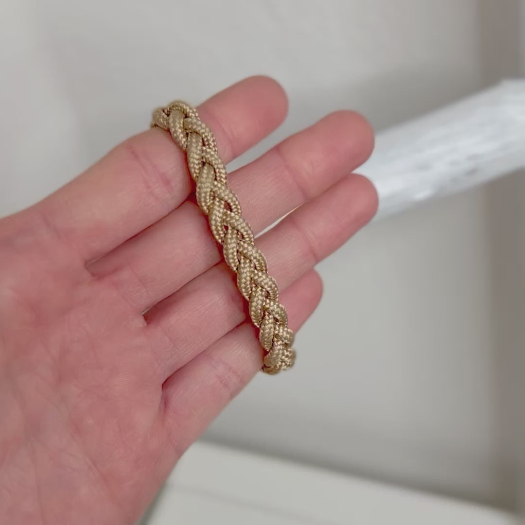 Armband „Wellentanz“ - Creme Gold