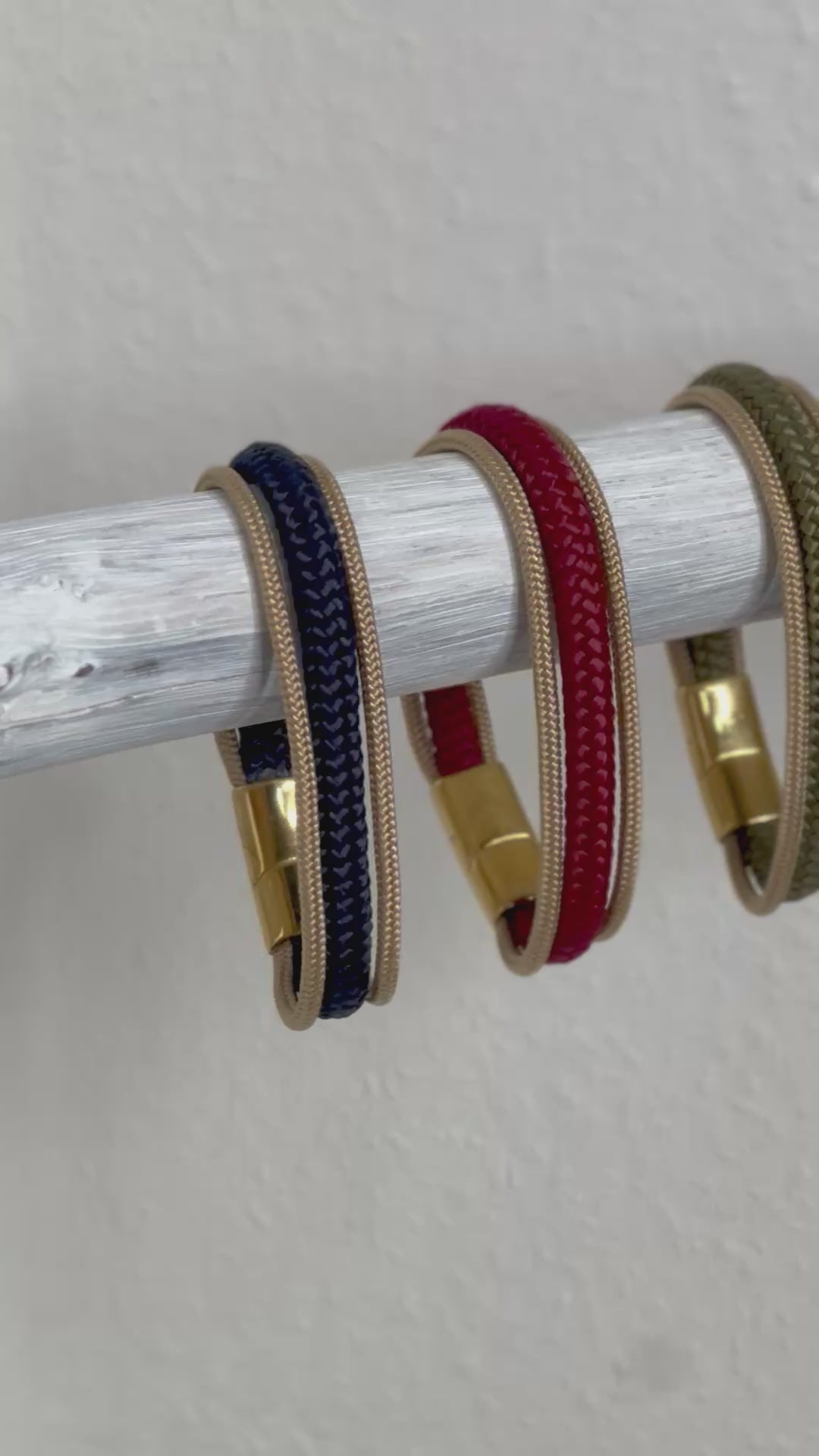 Armband „Nordlicht“ - Creme Bordeaux