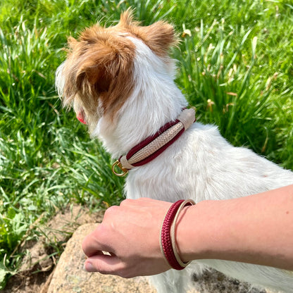 Armband „Nordlicht“ - Creme Bordeaux