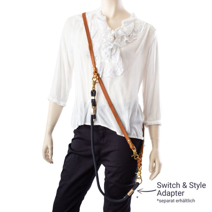Leder Koppelleine - verschiedene Farben - Switch &amp; Style