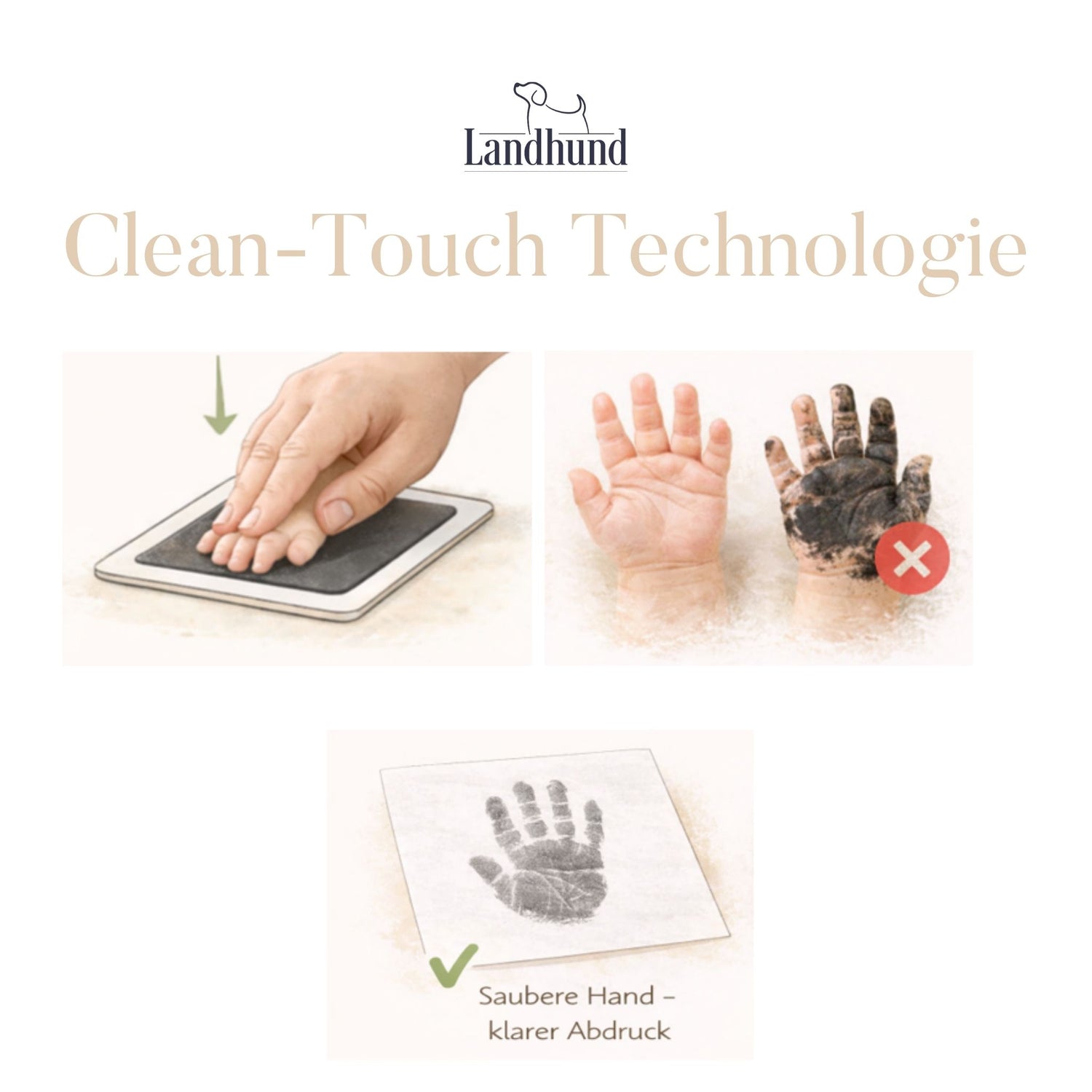 Baby Hand- &amp; Fußabdruck Bilderrahmen personalisiert