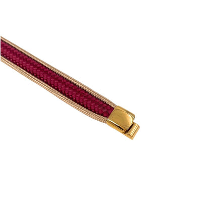 Partnerlook - Seelenband „Nordlicht“ - Halsband und Armband - Bordeaux-Creme