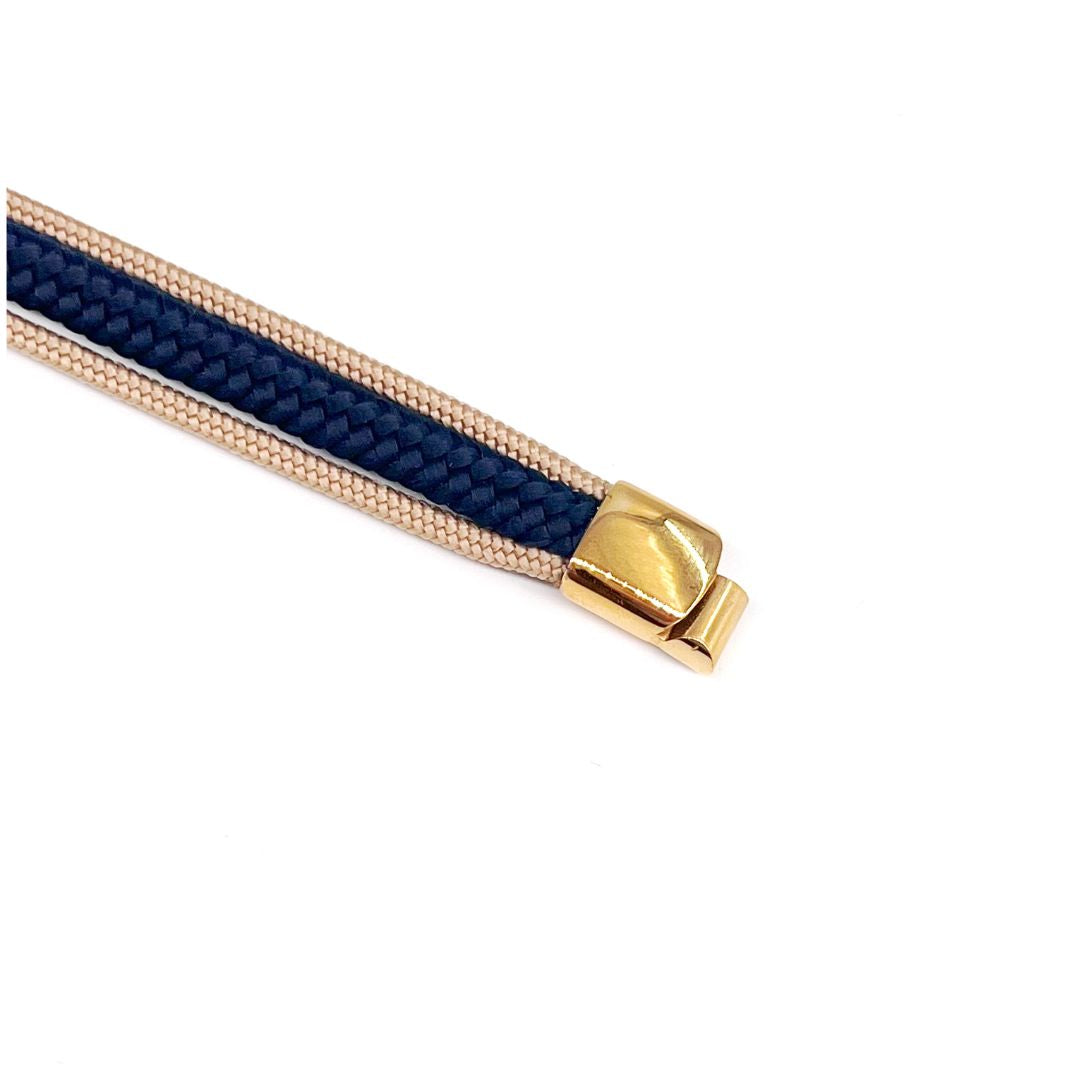 Armband „Nordlicht“ - Creme Dunkelblau