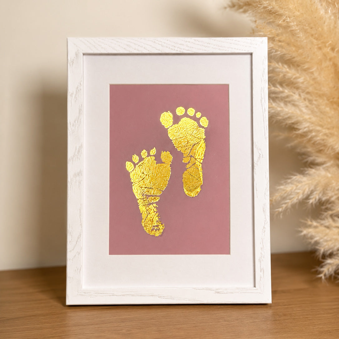 Baby Hand- &amp; Fußabdruck Bilderrahmen personalisiert