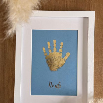 Baby Hand- &amp; Fußabdruck Bilderrahmen personalisiert