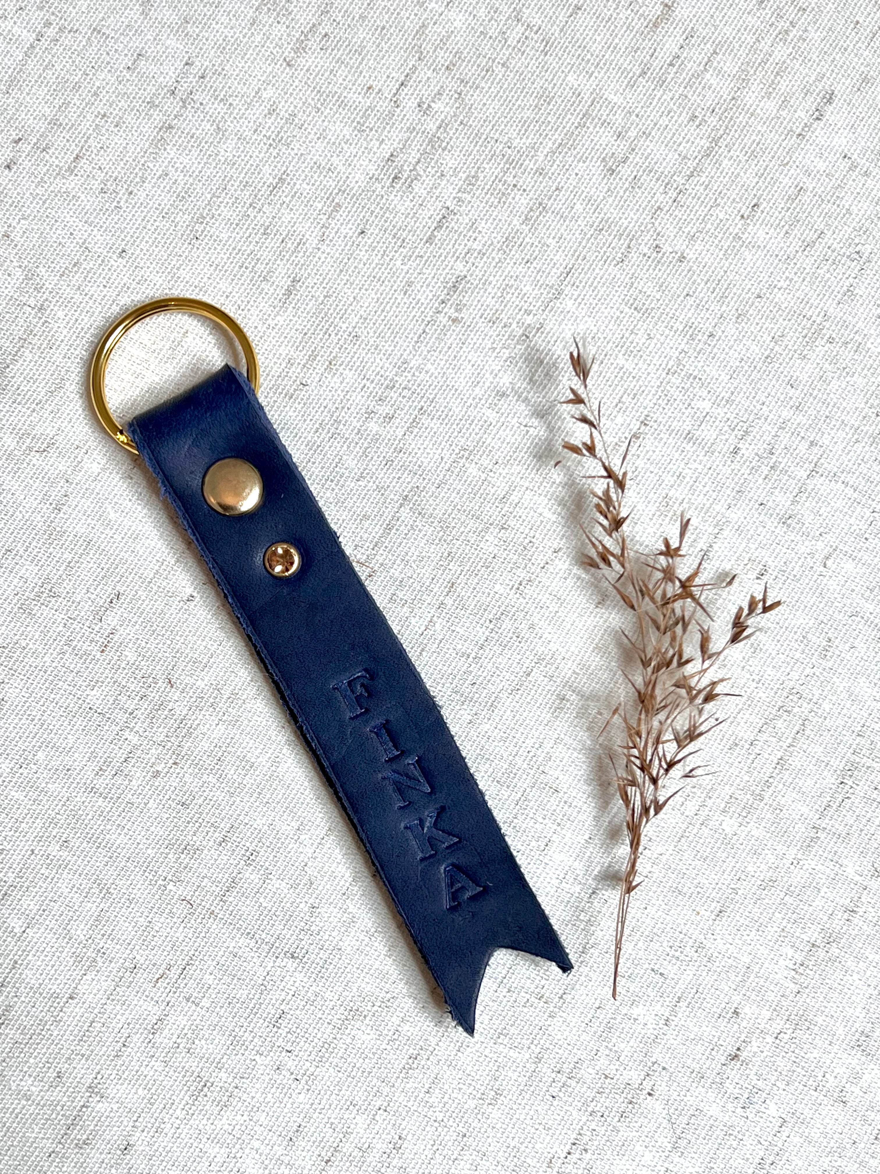 Personalisierter Leder Schlüsselanhänger - verschiedene Farben