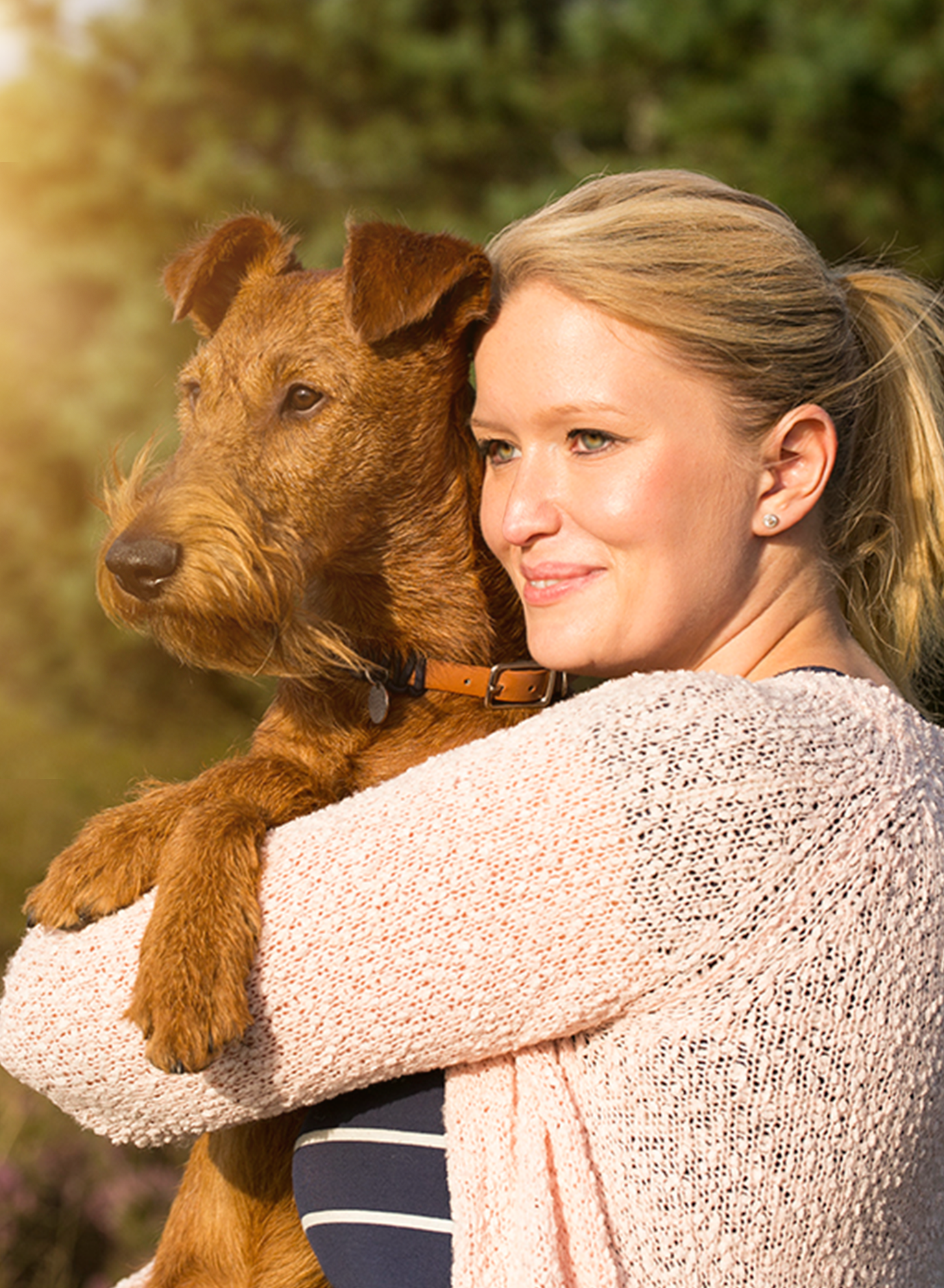 Landhund Birte Köster und Hund