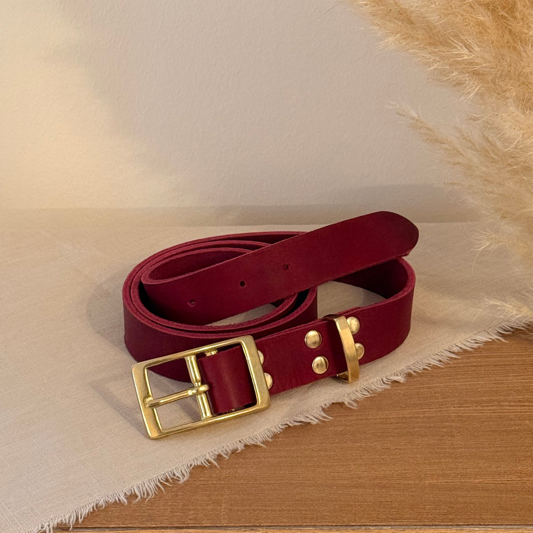 Leder-Gürtel Tova - Bordeaux