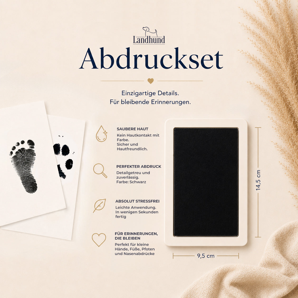 Abdruckset für Babys und Tiere mit Clean Touch Technologie