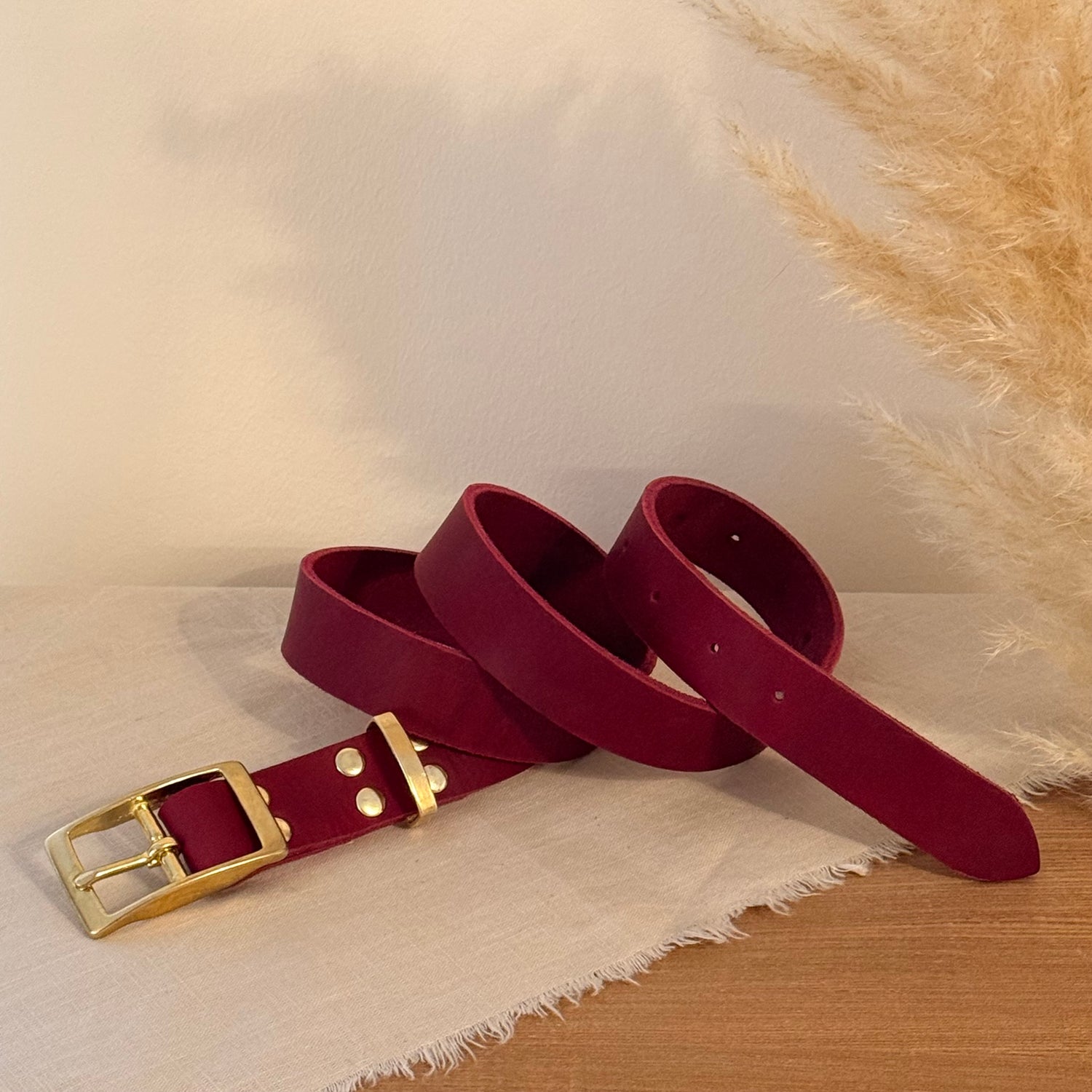 Leder-Gürtel Tova - Bordeaux