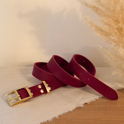 Leder-Gürtel Tova - Bordeaux