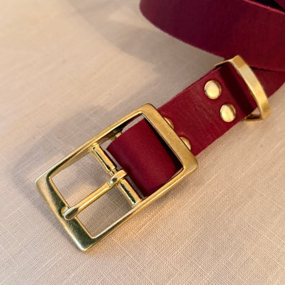 Leder-Gürtel Tova - Bordeaux
