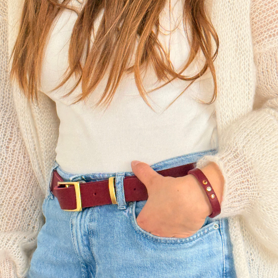 Ledergürtel Partnerlook Armband