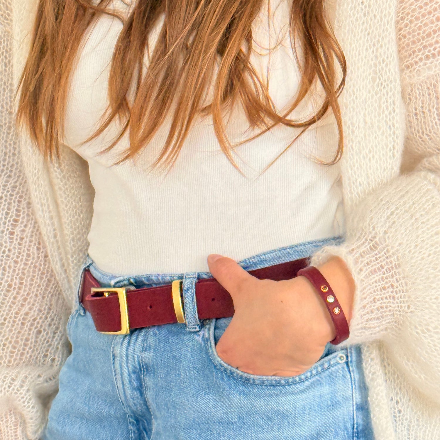 Ledergürtel Partnerlook Armband