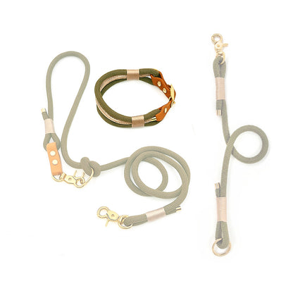 Tau-Halsband &quot;Nordlicht&quot; | Oliv-Creme