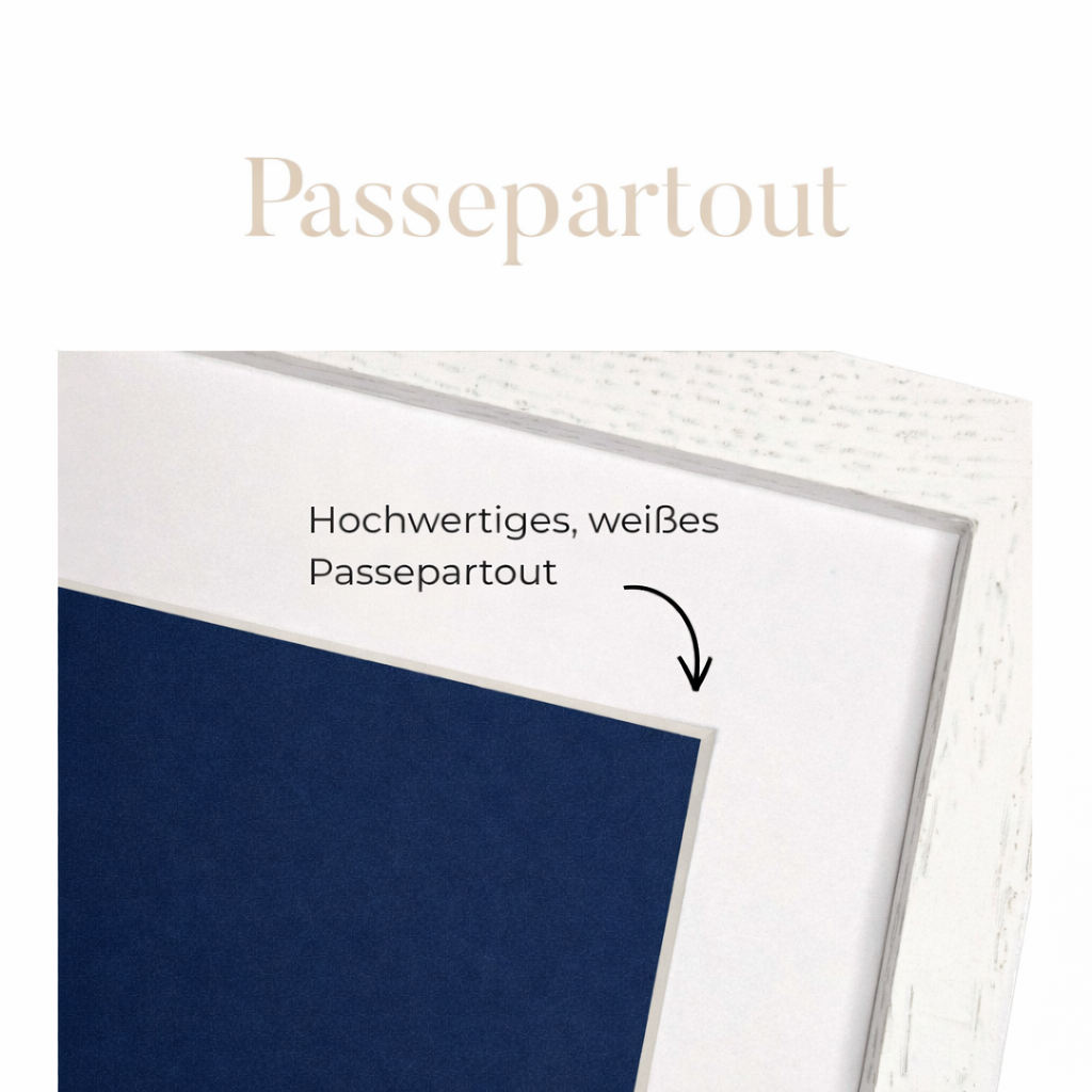 Deine handschriftliche Botschaft veredelt in Gold - gerahmt - Größe S - 20x15cm Rahmen