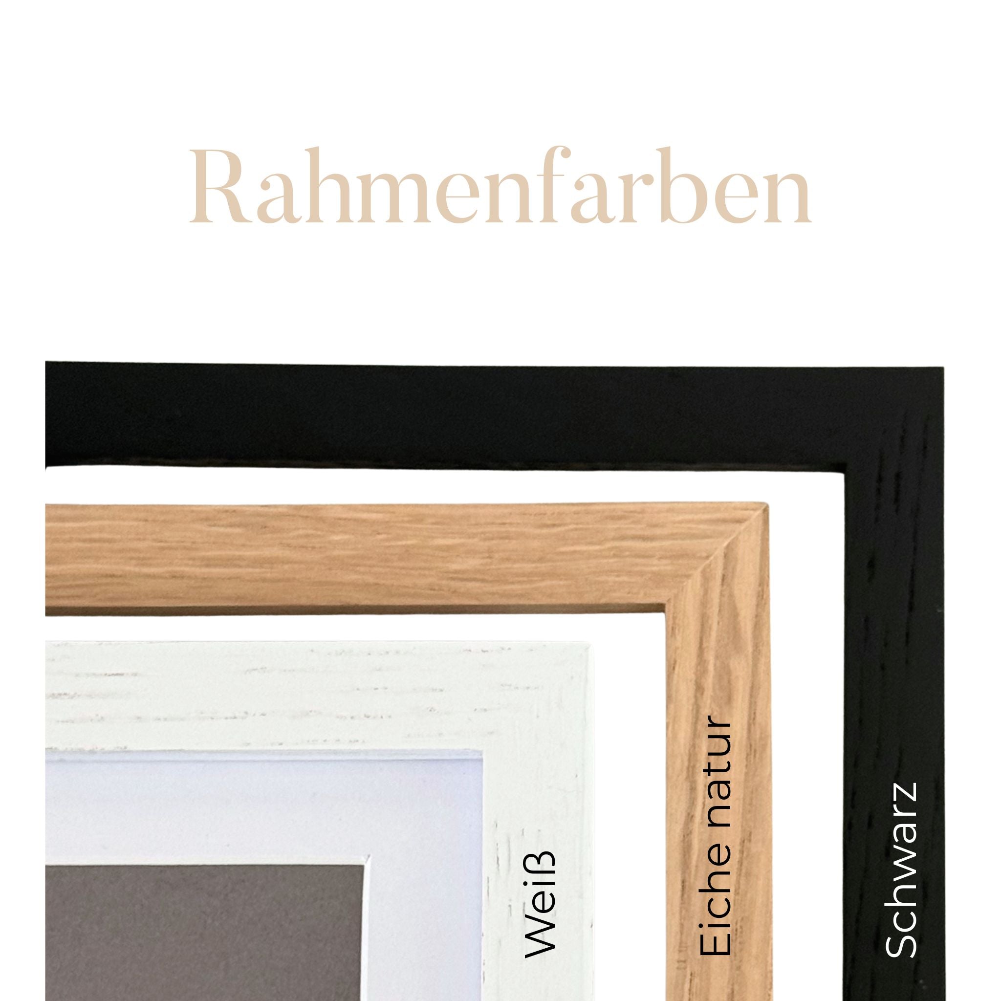 Deine handschriftliche Botschaft veredelt in Gold - gerahmt - Größe S - 20x15cm Rahmen