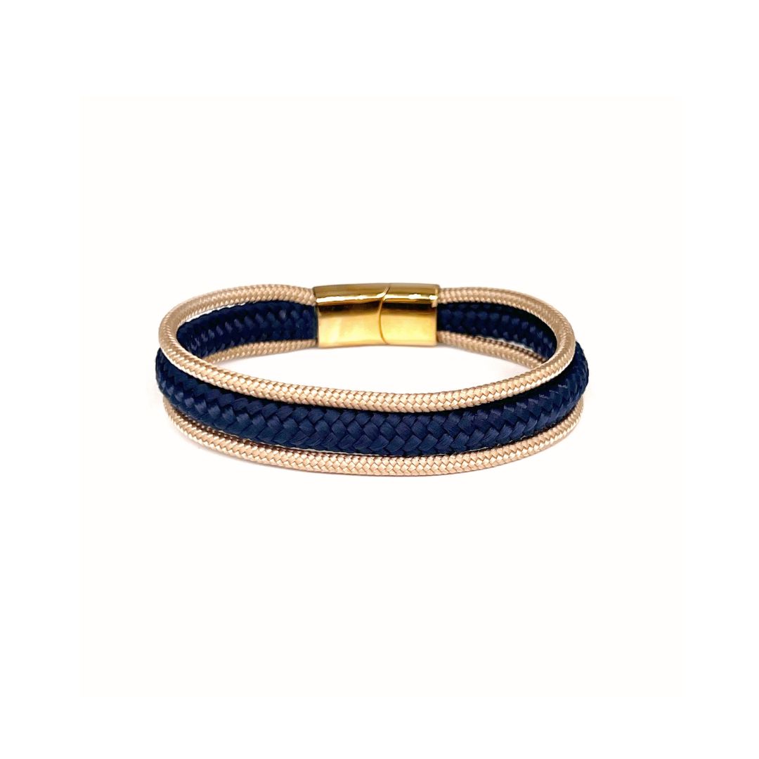 Armband „Nordlicht“ - Creme Dunkelblau