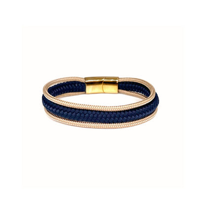 Armband „Nordlicht“ - Creme Dunkelblau