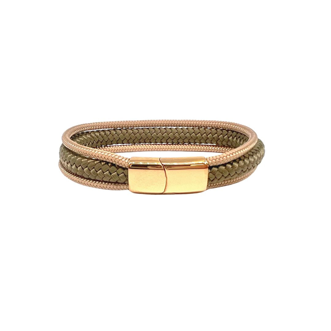 Armband „Nordlicht“ - Creme Oliv