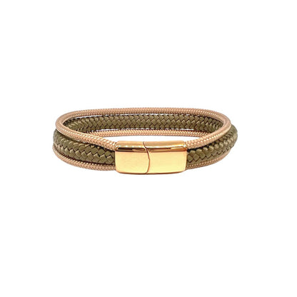 Armband „Nordlicht“ - Creme Oliv