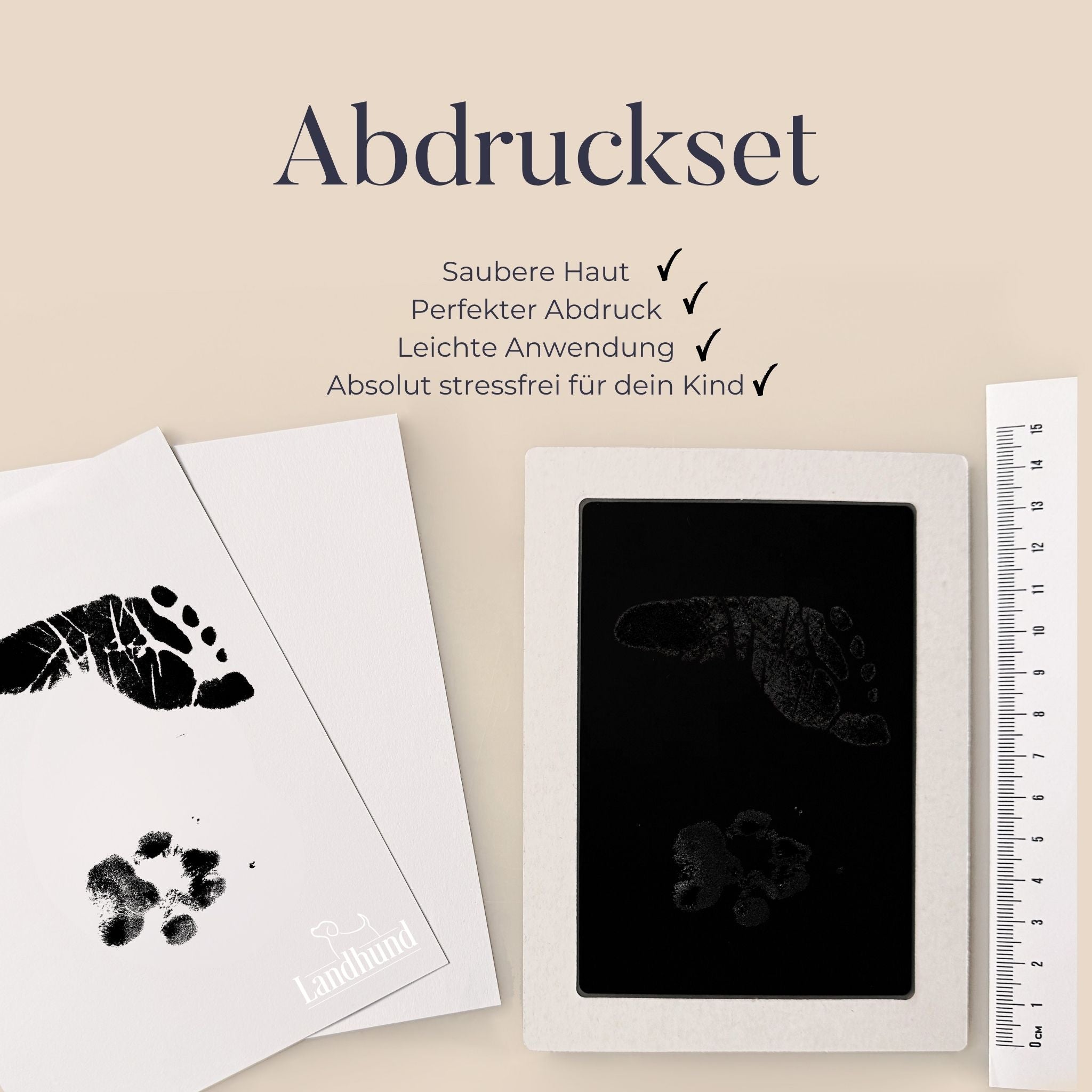 Baby Hand- &amp; Fußabdruck Bilderrahmen personalisiert